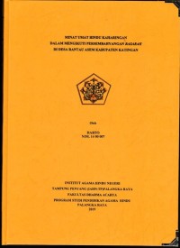 Image of Minat Umat HIndu Kaharingan dalam mengikuti Persembahyangan Basarah di Desa Rantau Asem Kabupaten Katingan