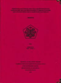 Image of Penggunaan Sumpah Adat dalam Penyelesaian kasus hamil diluar nikah di Desa tumbang Kajamei Kec.Bukit Raya,Kab.Katingan