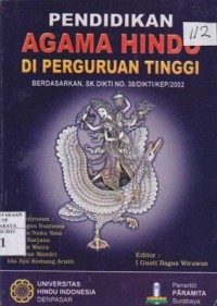 Image of Pendidikan Agama Hindu di Perguruan Tinggi