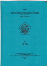 Image of Upacara Mamapas Lewu Bagi Umat Hindu Kaharingan Di Desa Tumbang Setoli Kecamatan Suling Tambun Kabupaten Seruyan (Kajian Sosial Religius)