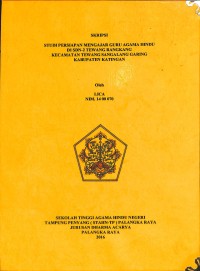 Image of Studi Persiapan Mengajar Guru Agama Hindu Di SDN-2 Tewang Rangkang Kecamatan Tewang Sangalang Garing Kabupaten Katingan