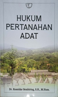 Image of Hukum Pertanahan Adat