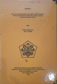 Image of Nilai-nilai Budhi Perkerti Pada Siswa Hindu Di SMPN-1 Awang Lapai Desa Hayaping Kecamatan Awang Kab. Barito Timur