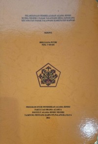 Image of Pelaksanaan Pembelajaran Agama Hindu di SMA Negeri 1 Pasak Talawang Desa Jangkang Kec. Pasak Talawang Kab. Kapuas