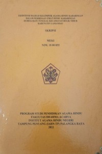 Image of Eksistensi Majelis Kelompok Agama Hindu Kaharingan Dalam Pembinaan Umat Hindu Keharingan Di Desa Batu Tunggal Kec. Bulik Timur Kab. Lamandau
