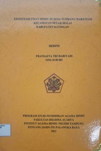 Image of Eksistensi Umat Hindu Di Desa Tumbang Habangoi Kecamatan Petak Malai Kab. Katingan