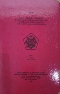 Image of Hak dan Kewajiban Perempuan Dalam Upacara Perkawinan Di Tinjau dari Hukum Agama Hindu Keharingan di Desa Mantangai Kab. Kapuas