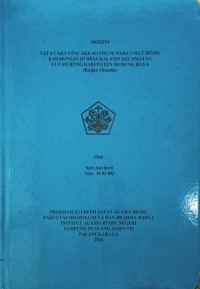 Image of Tata cara Upacara Mandung Pada Umat Hindu Keharingan di Desa Kalasin Kec. UUT Murung Kab. Murung Raya (Kajian Filosofis)
