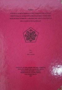 Image of Tindakan Hukum Trhadap Pencemaran Lingkungan Hidup sebagai akibat penambangan Emas Tanpa Izin (PETI) Di Desa Tumbang Labaning Kec. Katingan Hulu Kabupaten Katingan