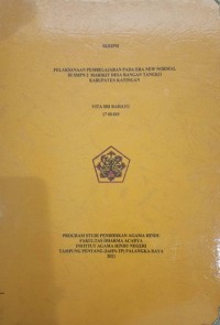 Image of Pelaksanaan Pembelajaran Pada Era New Normal Di SMPN 2 Marikit Desa Rangan Tangko Kab. Katingan