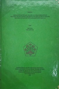 Image of Implementasi Pelaku Dalam Upacara Perkawinan Menurut Agama Hindu Keharingan Di Desa Hurung Pukung Kec. Kapuas Tengah Kab. Kapuas