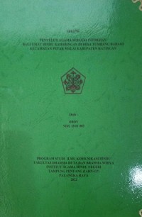 Image of Penyuluhan Agama Sebagai Agama Informan Bagi Umat Hindu Keharingan Di Desa Tumbang Baraoi Kec. Petak Malai Kab. Katingan