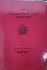Image of Peran Mantir Adat Dalam Penyelesaian Kasus Perkelahian Di Desa Tewang Tampumg Kec. Tasik Payawan Kab. Katingan
