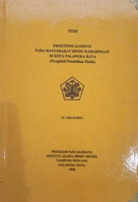 Image of Eksistensi Sandung Pada Masyarakat Hindu Keharingan Kota Palangkaraya (Perspektif Pendidikan Hindu)