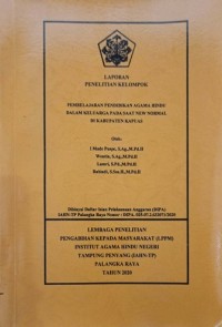 Image of Pembelajaran Pendidikan Agama Hindu Di SMAN-1 Basarang (Kajian Aspek Kognitif, Afektif dan Psikomotorik)