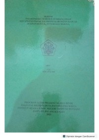 Image of Pasah patahu di dusun tumbang anoh kecamatan pasak talawang kabupaten Kapuas (kajian bentuk, fungsi dan makna)