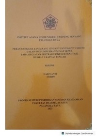 Image of Peran sanggar kanderang tingang panunjung tarung dalam menumbuhkan Minat siswa pada kegiatan ekstrakurikuler seni tari di SMAN 1 kapuas tengah