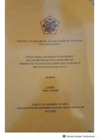 Image of Peran media Microsoft power point dalam meningkatkan kemampuan berhitung matematika siswa kelas 3 SDN 3 Menteng Palangka Raya