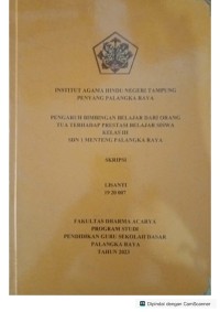 Image of Pengaruh bimbingan belajar dari oran tua terhadap prestasi belajar siswa kelas III SDN 1 Menteng, Palangka Raya