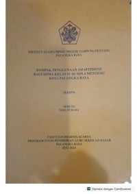 Image of Dampak Penggunaan SMARTPHONE bagi siswa Kelas IV di SDN 4 Menteng  Kota Palangka Raya