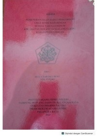 Image of Pemenuhan Jalan Hadat Perkawinan Umat Hindu Kaharingan di Desa Tarusan Danum Kecamatan Tewang Sangalang Garing Kabupaten Katingan