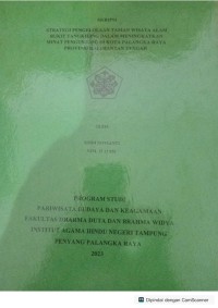 Image of Strategi pengelolaan taman wisata alam bukit tangkiling dalam meningkatkan pengunjung di kota palangka raya Provinsi Kalimantan Tenggah