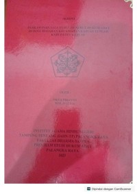 Image of Perkawinan sala hurui menurut hokum adat di desa masaran , kec.kapuas tengah, kab.kapuas