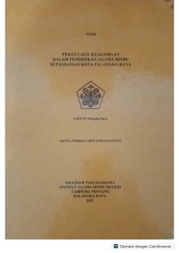 Image of Peran lagu keagamaan dalam pendidikan agama Hindu di pasraman kota P.Raya