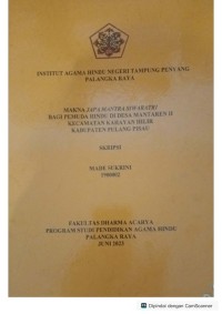 Image of Makna japa mantra siwaratri bagi pemuda Hindu di desa Mantaren II kec, Kahayan hilir, Kab. PULPIS