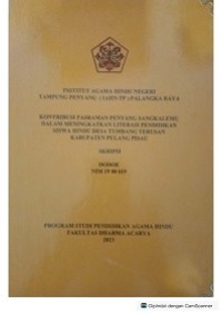 Image of Kontribusi pasraman penyang sangkalemu dalam meningkatkan literasi pendidikan siswa Hindu desa Tumbang Terusan Kab, Pulpis