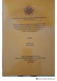 Image of Pnerapan model discovery learning untuk meningkatkan kemampuan berpikir kritis siswa dalam mata pelajaran pendidikan agama Hindu di SMPN 1 pulau malan kab. Katingan