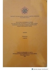 Image of Nilai-nilai pendidikan hindu dalam upacara ngansak ja pada umat hindu kaharingan di desa sumber garunggung di kab, BARTIM