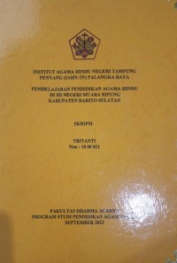 Image of Pembelajaran  Pendidikan Agama Hindu Di SD Negeri Muara Ripung Kabupaten Barito Selatan