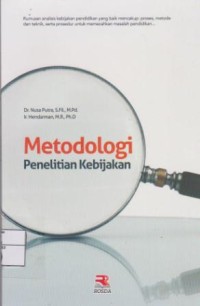 Image of Metodologi Penelitian Kebijakan