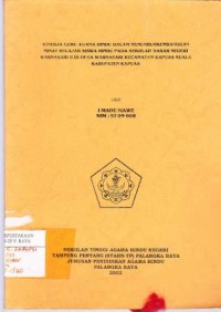 Image of Kinerja Guru Agama Hindu Dalam MenumbuhKembangkan Minat Belajar Siswa Hindu Pada Sekolah Dasar Negeri Warnasari II Di Desa Warnasari Kecamatan Kapuas Kuala Kabupaten Kapuas