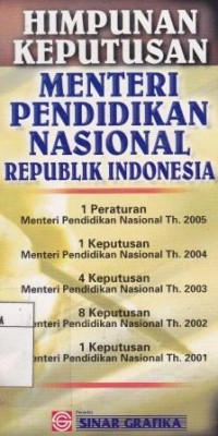 Image of Himpunan Keputusan Menteri Pendidikan Nasional Republik Indonesia