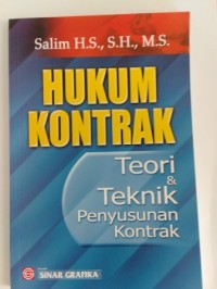 Image of Hukum kontrak â€“ teori & teknik penyusunan kontrak