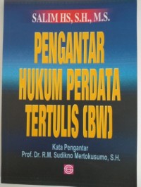 Image of Pengantar hukum perdata tertulis (BW)