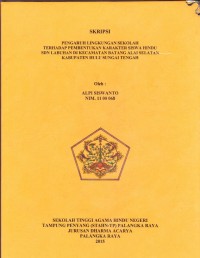 Image of Pengaruh lingkungan sekolah terhadap pembentukan karakter siswa Hindu SDN Labuhan di Kec.Batang Alai Selatan Kab.Hulu Sungai Tengah