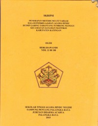 Image of Penerapan Metode Multi Variasi Dalam Pembelajaran Agama Hindu di SMP Garing Tarantang Tumbang Manggu KEcamatan Sanaman Mantikei Kabupaten Katingan