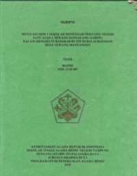 Image of Motivasi siswa sekolah menengah pertama negeri satu atap-1 Sanggalang Garing dalam mengikuti basarah rutin di balai basarah desa Tewang Manyangen