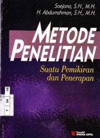 Image of Metodologi Penelitian : Suatu Pemikiran dan penerapan