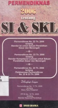 Image of PERMENDIKNAS 2006 Tentang SI & SKL