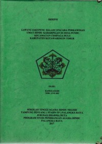 Image of Lawang Sakepeng dalam Upacara Perkawinan Umat Hindu Kaharingan Di Desa Pundu Kecamatan Cempaga Hulu Kab.Kotawaringin Timur