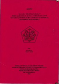 Image of Upacara tiwah masyarakat Hindu Kaharingan di desa Tumbang Salaman kec.katingan Hulu kab.Katingan (perspektif hukum Hindu)