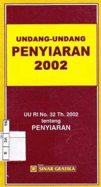 Image of Undang Undang Penyiaran 2002