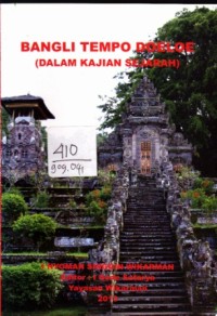 Image of BANGLI TEMPO DOELOE (Dalam Kajian Sejarah )