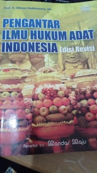 Image of Pengantar Ilmu Hukum Adat Indonesia