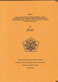 Image of Pengaruh Penerapan Metode Pembelajaran Pemberian Tugas Terhadap Prestasi Belajar Siswa Agama Hindu D i SDN-1 Danau Pantau Kecamatan Timpah Kabupaten Kapuas