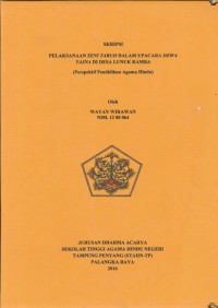 Image of Pelaksanaan Seni Tabuh Dalam Upacara Dewa Yajna Di Desa Lunuk Ramba (Perspektif Pendidikan Agama Hindu)